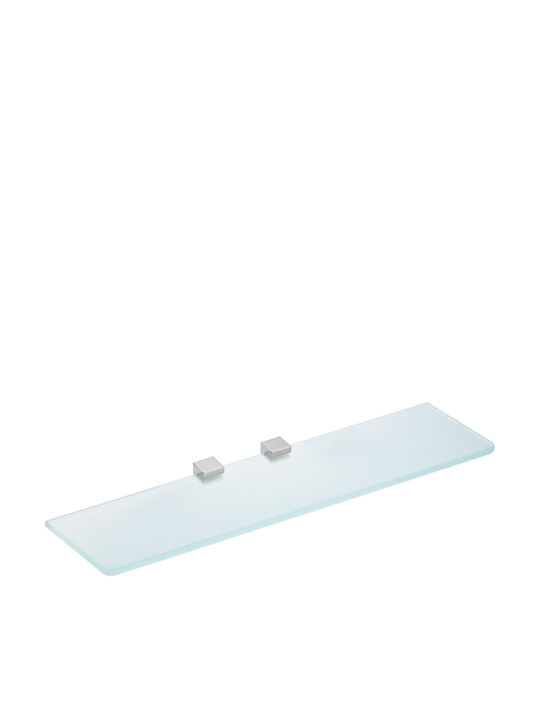 Verdi Kappa Wall Mounted Bathroom Shelf Glass with 1 Shelf 50x11x2.5cm