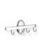 Sanco Oval Wall-Mounted Bathroom Hook with 4 Positions Silver 8038-A3