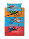 Palamaiki Set Kids Quilt Semi Double with Pillowcase Planes & Heroes Multicolour 170x250cm