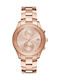 Michael Kors Briar Watch Chronograph with Pink Gold Metal Bracelet