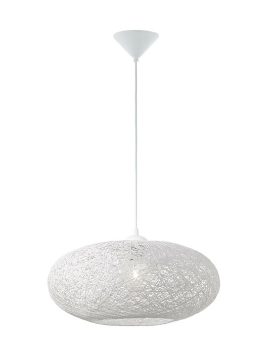 Eglo Campilo Hängende Deckenleuchte Einfaches Licht für Fassung E27 Weiß