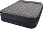 Intex Φουσκωτό Στρώμα Ύπνου Υπέρδιπλο με Ενσωματωμένη Ηλεκτρική Τρόμπα Deluxe Pillow Raised Bed 203x152x43εκ.