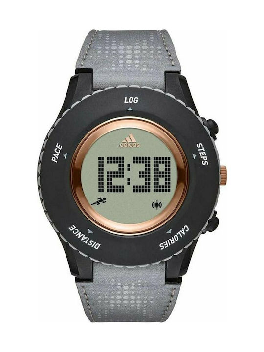 Adidas Sprung Digital Uhr Chronograph Batterie mit Gray Kautschukarmband