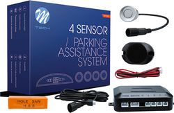 M-Tech Car Parking System with Buzzer and 4 Sensors 21.5mm in Silver Colour /MT