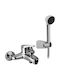 Wtsgroup Kristal Mischung Bade- / Duscharmatur Badewanne Komplettes Set Silber