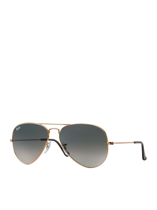 Ray Ban Aviator Unisex Sunglasses with Gold Met...