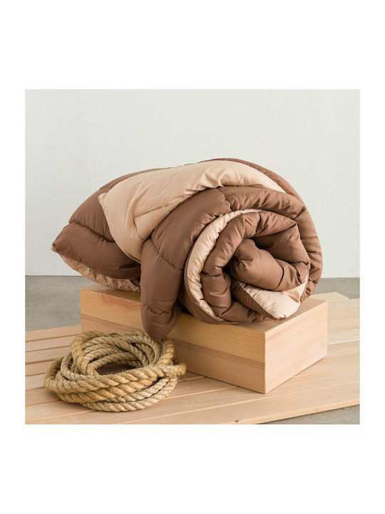 Vesta Home Πάπλωμα Μονό 160x230εκ. Micro Καφέ-Μ...