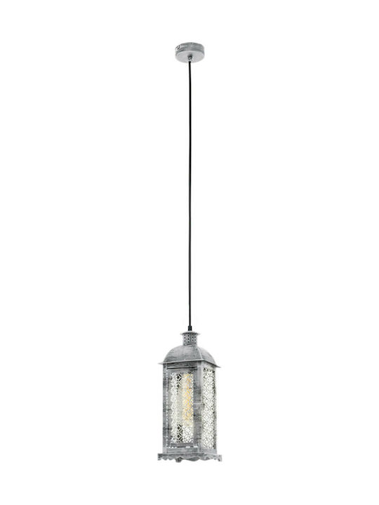 Eglo Lisburn Pendant Lamp E27 Silver