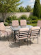 Astor 7 Pieces Outdoor Dining Set Anthracite with Pillows E5151 S1