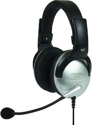 Koss SB45 On Ear Multimedia Headphone with Microphone 3.5mm Jack Silver