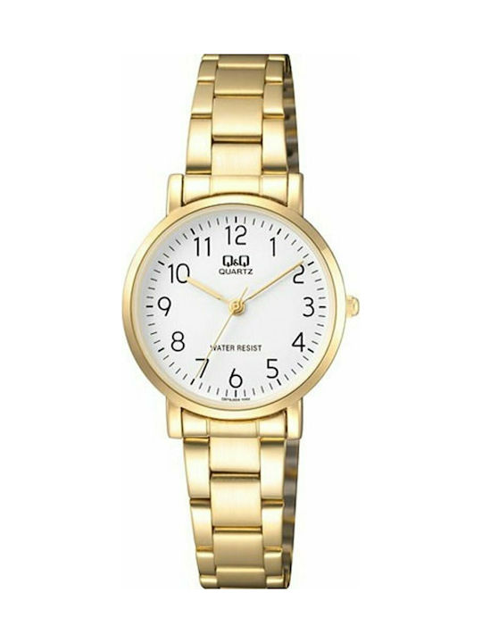 Q&Q Watch with Gold Metal Bracelet