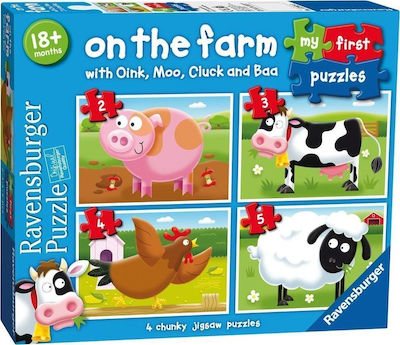 Kids Puzzle On the Farm for 1.5++ Years 14pcs Ravensburger