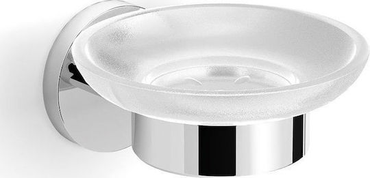 Langberger Series 108 Σαπουνοθήκη Επιτοίχια Γυάλινη Ασημί