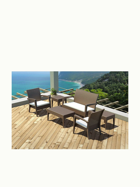 Τραπέζι Καθιστικού Εξωτερικού Χώρου Rattan Miam...