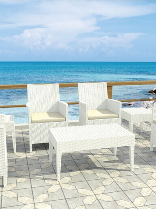 Τραπέζι Καθιστικού Εξωτερικού Χώρου Rattan Miam...