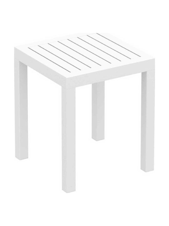 Ocean Auxiliary Outdoor Polypropylene Table White 45x45x45cm