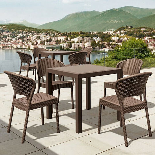 Tisch Orlando 80x80x75cm Braun Tisch Orlando 80x80x75cm Braun
