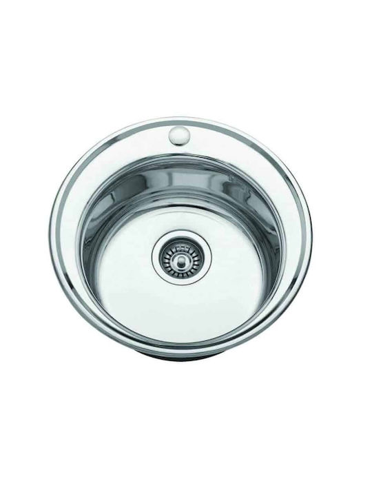 Gloria Rotonda 18-5151 Drop-In Küchenspüle Edelstahl Satiniert BxT51cm Silber
