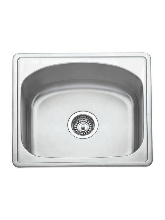 Gloria Tetras 475 18-1113 Drop-In Spüle Inox Satiniert B50xT39cm Silber