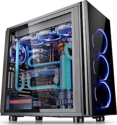 Thermaltake View 31 TG Jocuri Middle Tower Cutie de calculator Negru