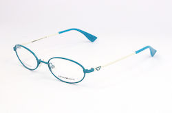 Emporio Armani Women's Metal Prescription Eyeglass Frame Blue
