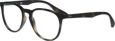 Ray Ban Erika Kunststoff Brillenrahmen Braun Schildpatt RB7046 5365