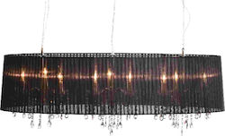 Aca Alice Kronleuchter Ø120cm mit Lampenschirmen Schwarz