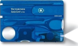 Victorinox Swisscard Multi-tool Card Blue with Blade made of Stainless Steel in Sheath