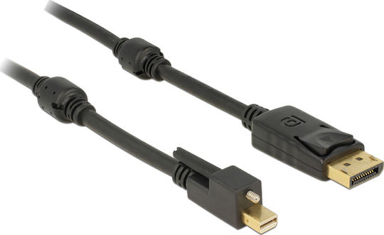DeLock Cablu mini DisplayPort de sex masculin - DisplayPort de sex masculin 2m Negru (83722)