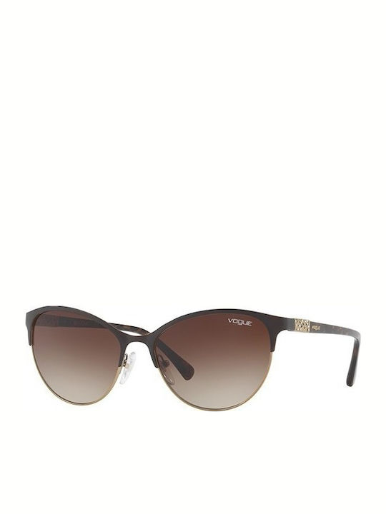 Vogue Women's Sunglasses with Black Metallic Frame and Brown Lenses VO 4058SB 997/13