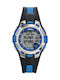 Digital Herrenuhr 37mm Chronograph Batterie mit Schwarz Kautschukarmband