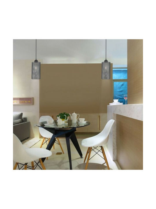 V-TAC Κρεμαστό Φωτιστικό Μαύρο με Ντουί E27 22x125x22εκ.