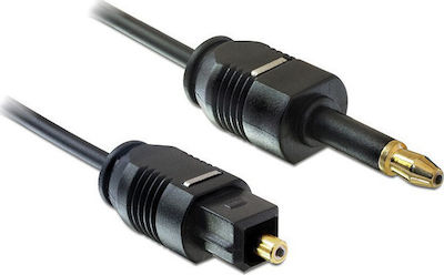 DeLock Optical Audio Cable TOS male - mini TOS male Μαύρο 1m (82875)