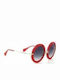 Rebecca Blu Women's Sunglasses with Red Horn-Rimmed Frame RB 8626 RM06