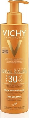 Vichy Ideal Soleil Anti Sand Milk Rezistentă la apă Crema protectie solara Cremă pentru Corp SPF30 200ml