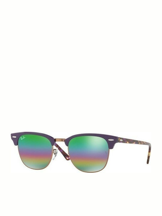Ray Ban Clubmaster Sunglasses with Purple Frame...