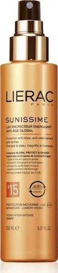 Lierac Sunissime Loțiune Protectoare Energizantă Pentru Față și Corp SPF15 Spray 150ml