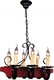 Aca Chandelier Candlestick 6xE14 Brown 51cm CX10494PB