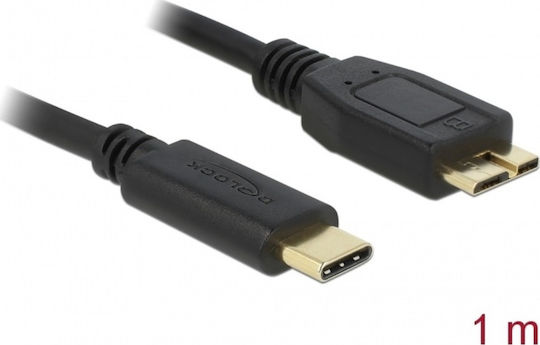 DeLock DeLock USB Typ-C Kabel männlich - micro USB-B Schwarz 1m 83677
