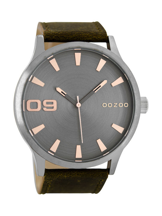 Oozoo Timepieces Watch with Brown Leather Strap
