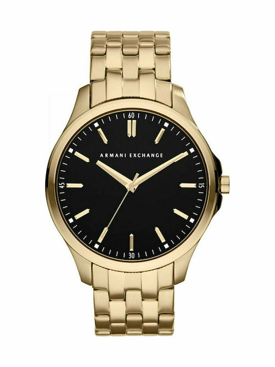Armani Exchange Herrenuhr 45mm Batterie mit Gold Rostfreien Stahlarmband