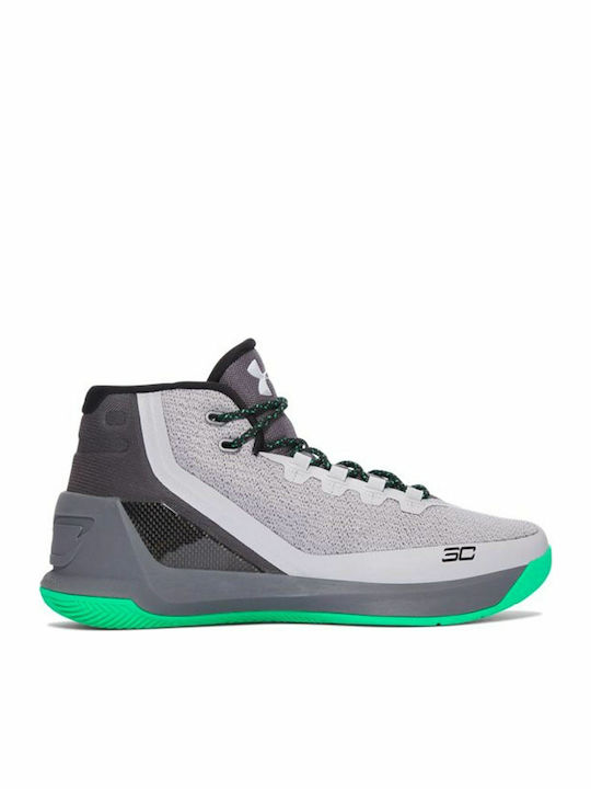 Curry 3 Hoch Basketballschuhe Grey / Black / Green