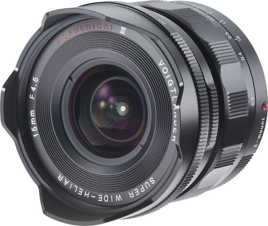 Voigtlander Full Frame Φωτογραφικός Φακός Super Wide Heliar Aspherical III 15mm f/4.5 Wide Angle για Sony E Mount Μαύρος