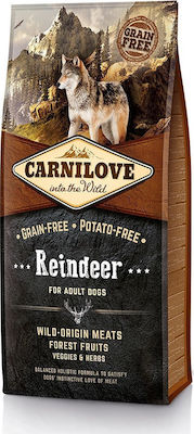 Carnilove Reindeer Adult 12kg Ξηρά Τροφή χωρίς Σιτηρά για Ενήλικους Σκύλους με Τάρανδο