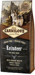 Carnilove Reindeer Adult 1.5kg Hrană Uscată fără Cereale pentru Câini Adulți cu Rață și Carne de porc