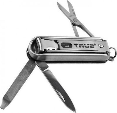 True Utility Nailclip Pocket Knife Silver with Blade made of Stainless Steel in Sheath