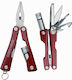 Swiss Tech Multi-function Multi-tool Red Total Length 7.3pcs with Blade made of Stainless Steel in Sheath