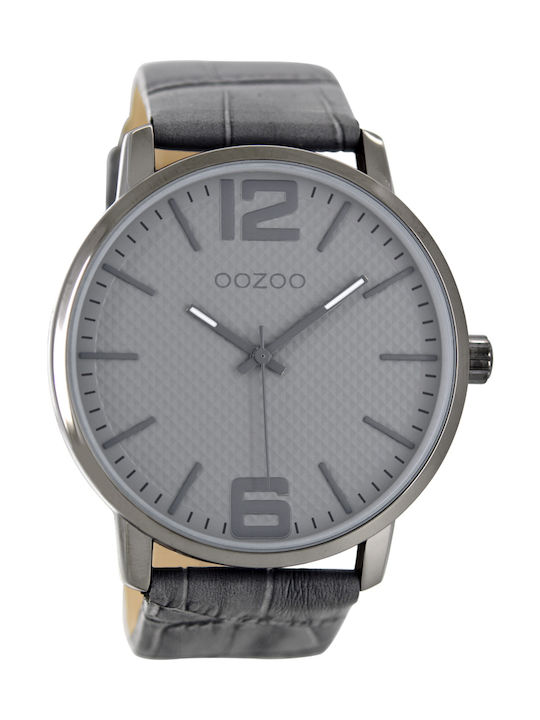 Oozoo Watch Battery with Gray Leather Strap C8500