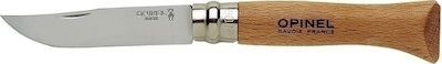 Opinel Νo.12 Inox Pocket Knife Brown with Blade made of Steel