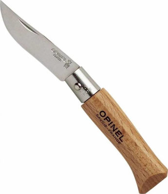 Opinel Νo.3 Inox Джобен нож Кафяв с острие от Неръждаема стомана